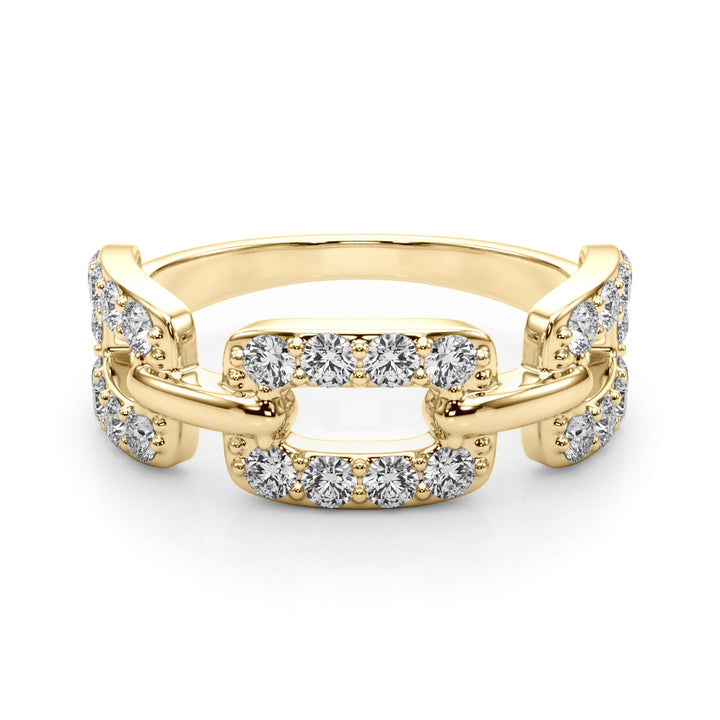 18K Yellow Gold Diamond Fashion Ring