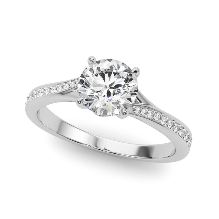 14K White Gold Diamond Engagement Ring 5/8 ctw