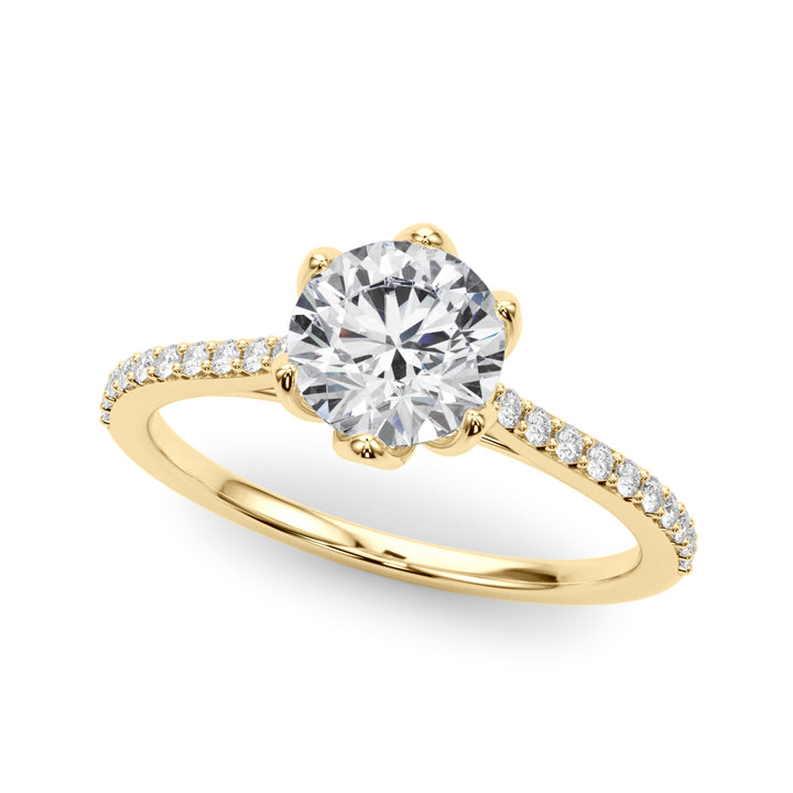 18K Yellow Gold 1.16 ctw Round Diamond Engagement Ring