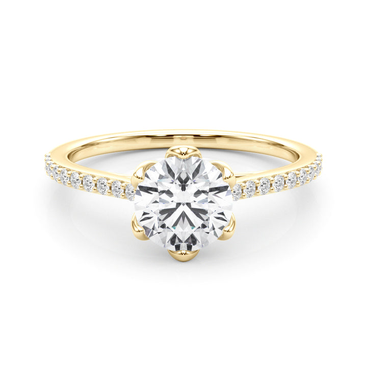 18K Yellow Gold 1.16 ctw Round Diamond Engagement Ring