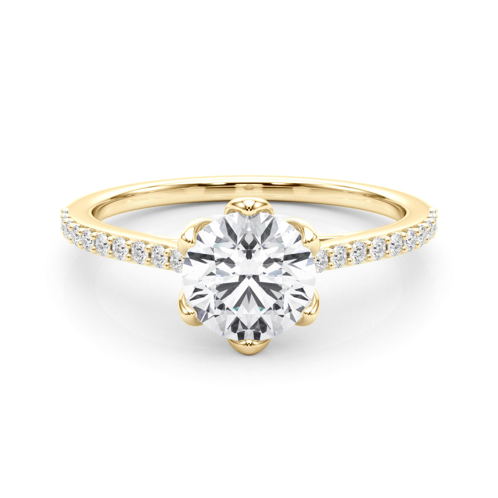 18K Yellow Gold 1.16 ctw Round Diamond Engagement Ring