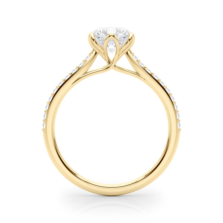 18K Yellow Gold 1.16 ctw Round Diamond Engagement Ring