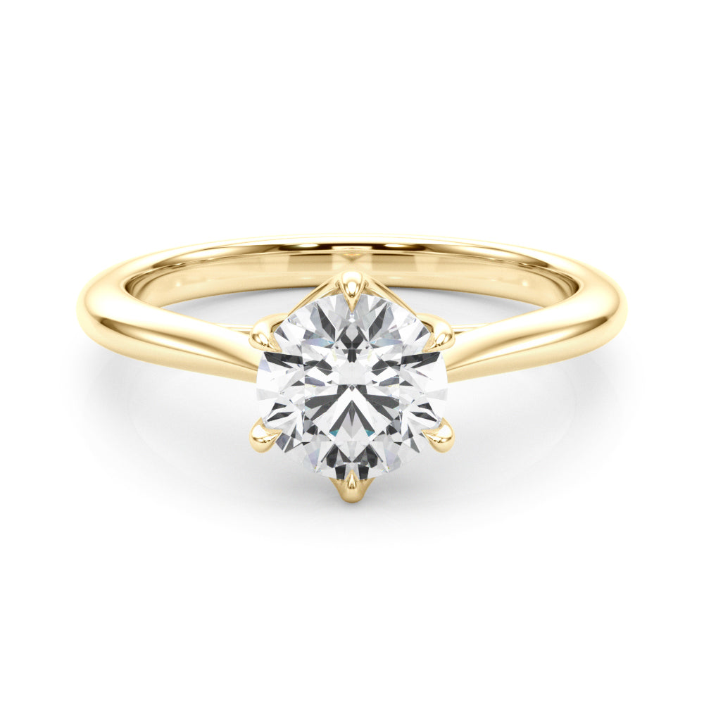 18K Yellow Gold 1 CT Diamond Engagement Ring