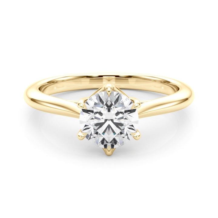 18K Yellow Gold 1 CT Diamond Engagement Ring