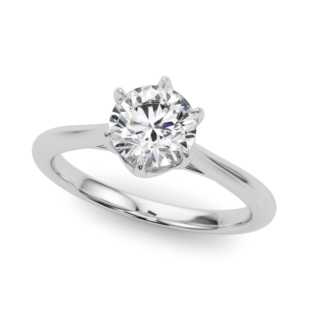 18K White Gold 1ct Diamond Solitaire Engagement Ring