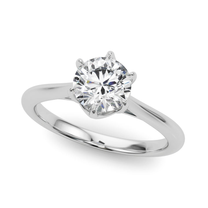 18K White Gold 1ct Diamond Solitaire Engagement Ring