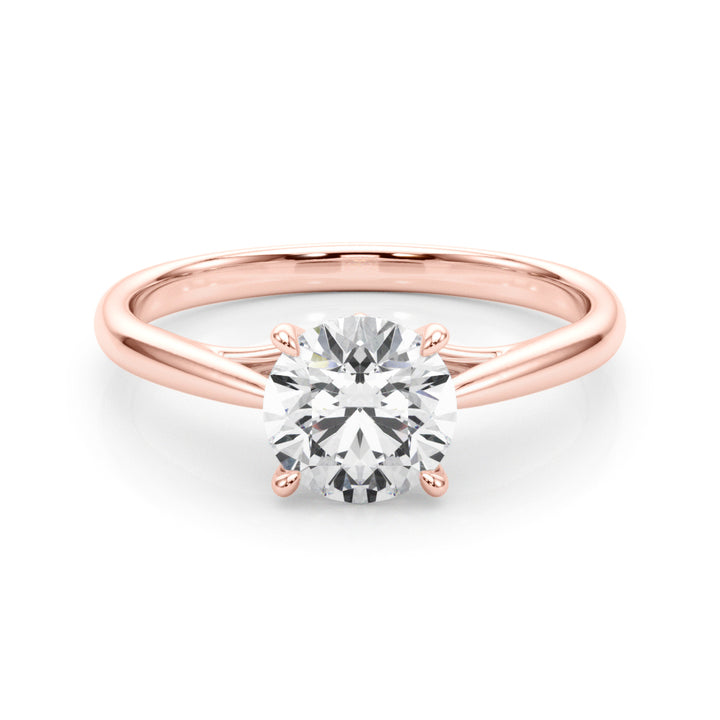 18K Rose Gold 1ct Diamond Engagement Solitaire Ring