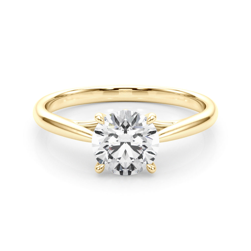 18K Yellow Gold 1ct Diamond Solitaire Engagement Ring