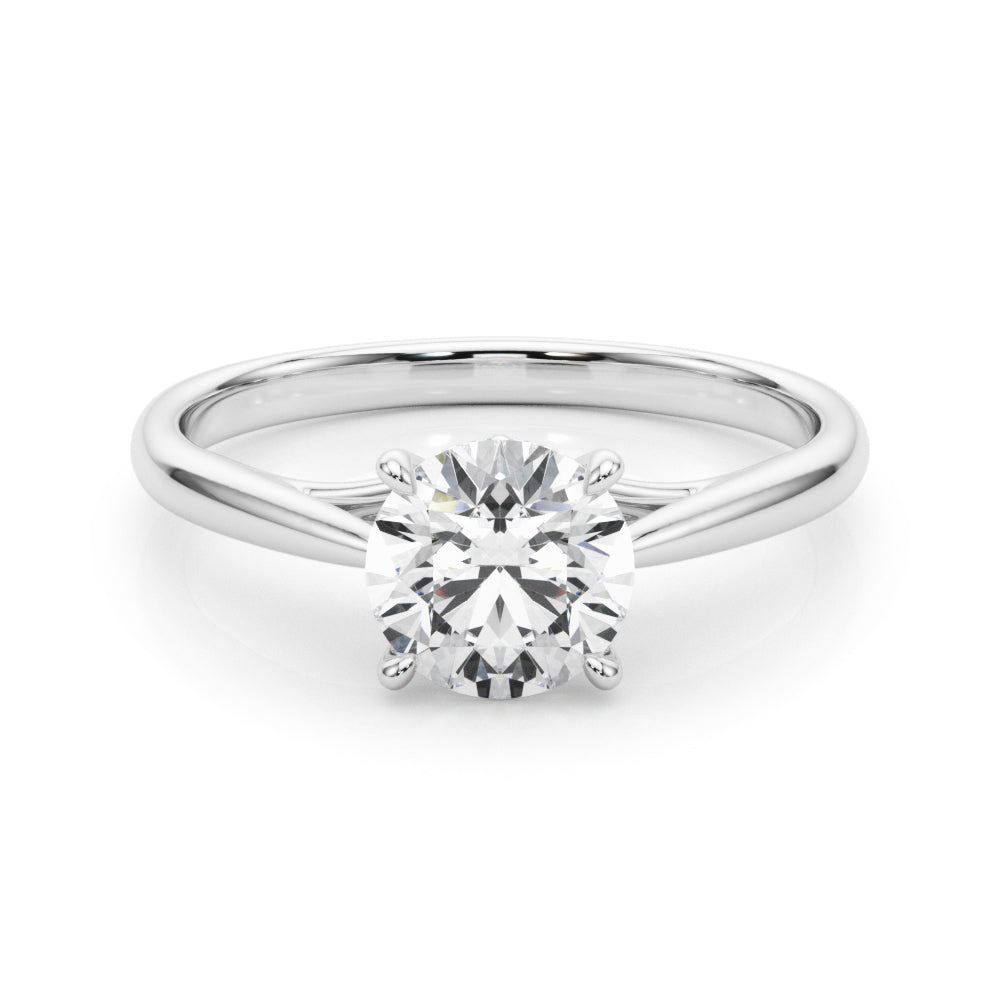 18K White Gold 1ct Diamond Solitaire Engagement Ring