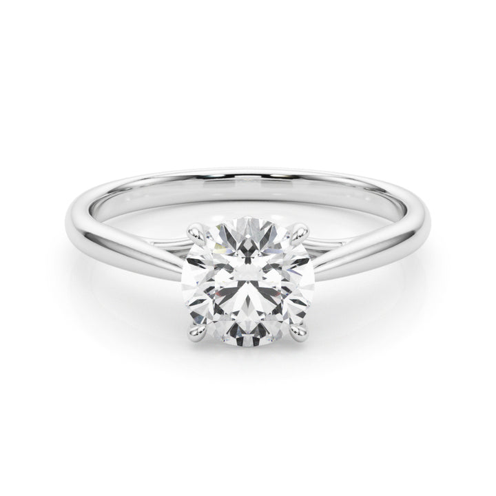 18K White Gold 1ct Diamond Solitaire Engagement Ring