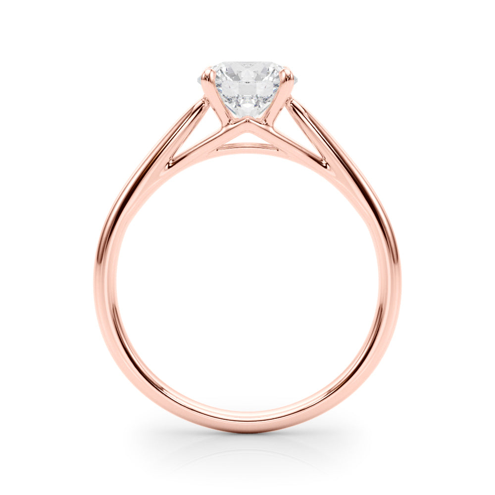 18K Rose Gold 1ct Diamond Engagement Solitaire Ring