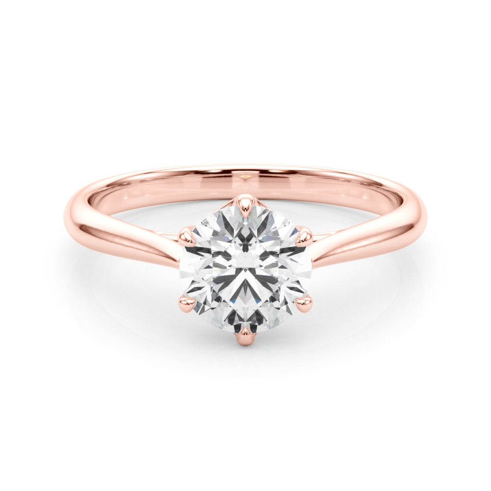 14K Rose Gold 1 CT Diamond Engagement Ring