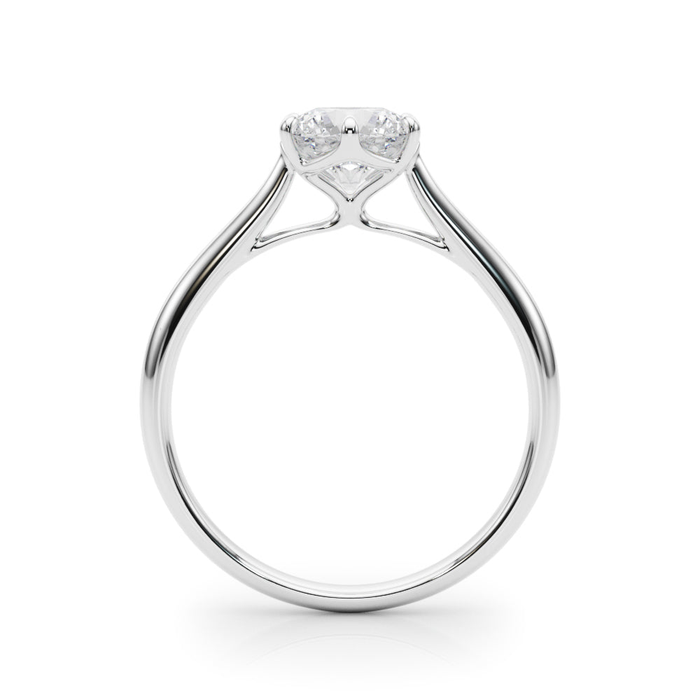 Platinum 1 ct Round Diamond Solitaire Engagement Ring