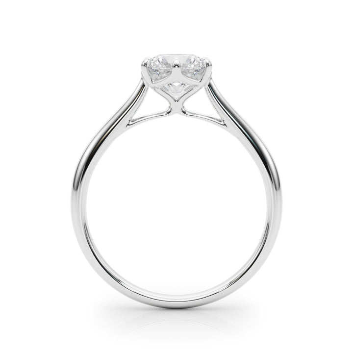 1ct Diamond 18K White Gold Solitaire Engagement Ring