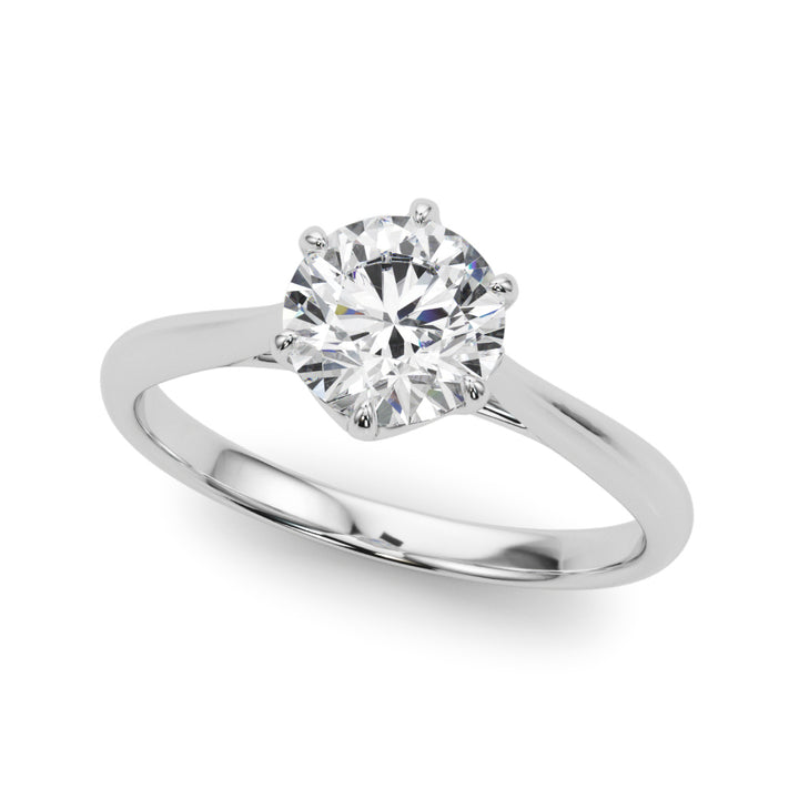 Platinum 1 ct Round Diamond Solitaire Engagement Ring