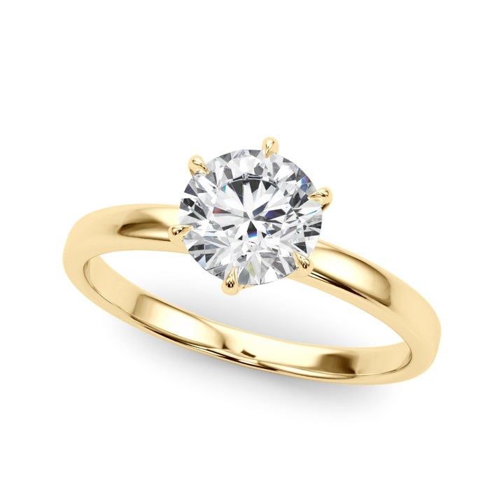1ct Diamond 18K Yellow Gold Solitaire Engagement Ring