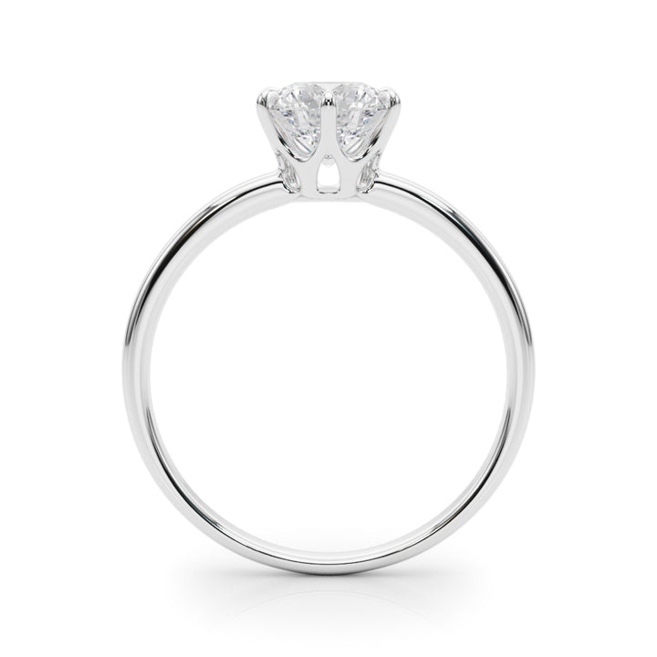 Platinum 1 CT Round Diamond Solitaire Engagement Ring