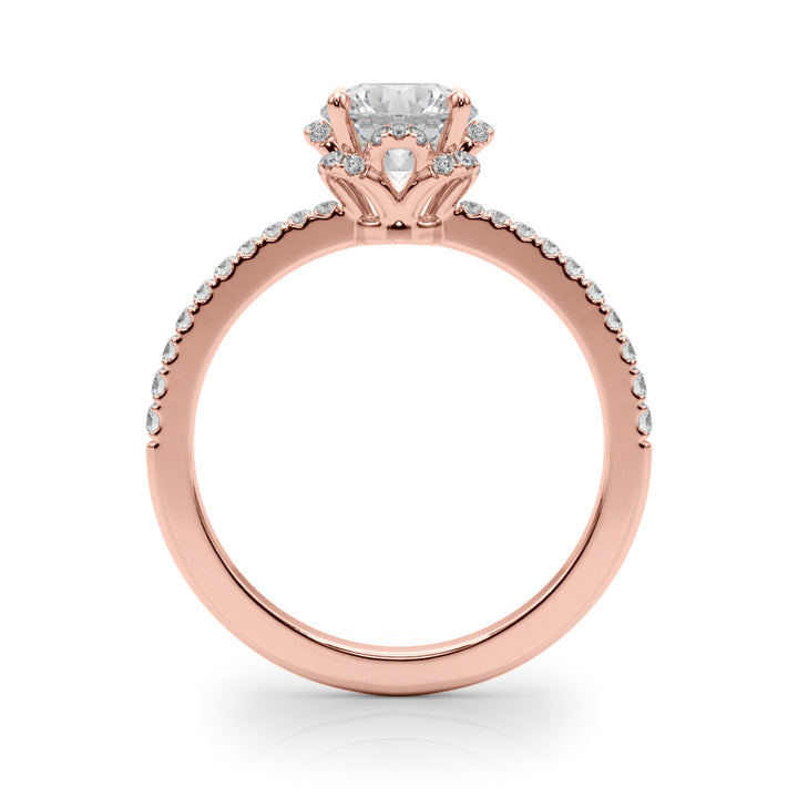 14K Rose Gold Diamond Engagement Ring 2.75 ctw