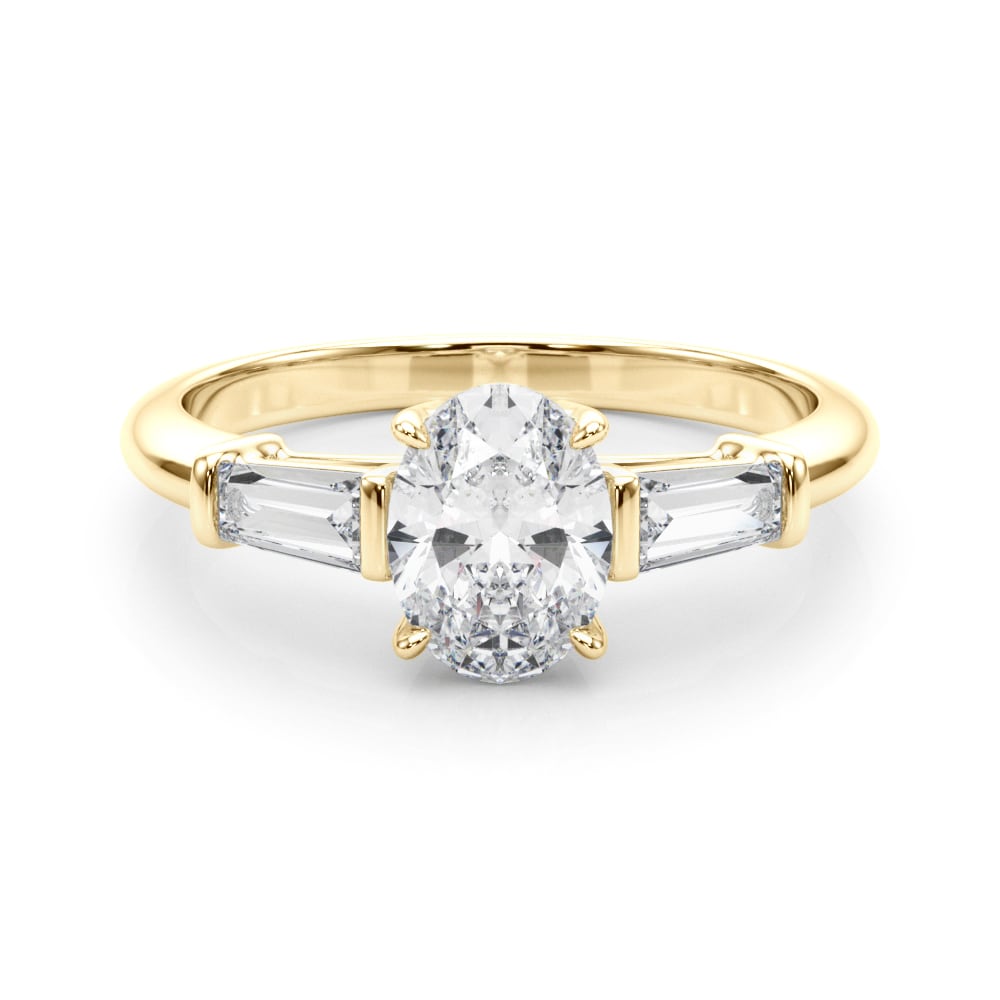 18K Yellow Gold 1/2 ct tw Fancy Shape Diamond Engagement Ring