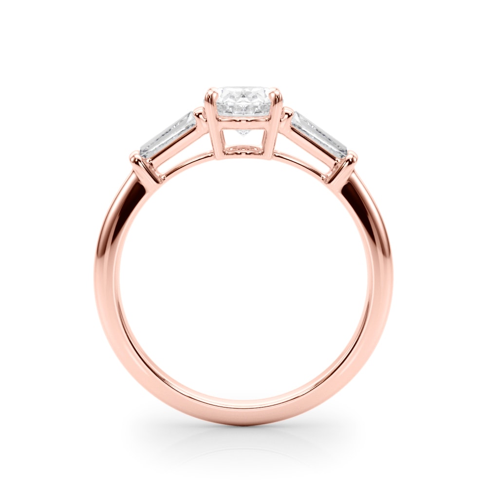 14K Rose Gold 1/2 ct tw Fancy Shape Diamond Engagement Ring
