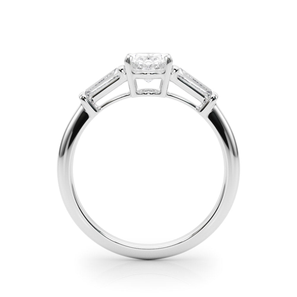 3 STONE OVAL CENTER TAPER BAGUETTE SIDES