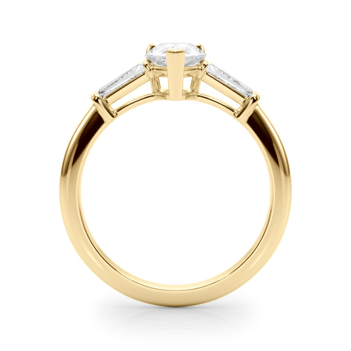 14K Yellow Gold Taper Baguette Diamond Ring