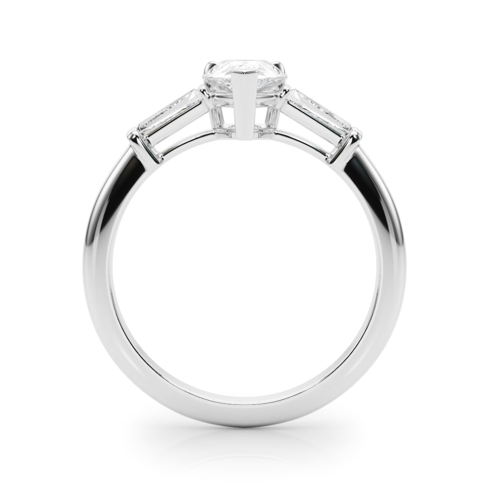 Platinum Diamond Taper Baguette Engagement Ring
