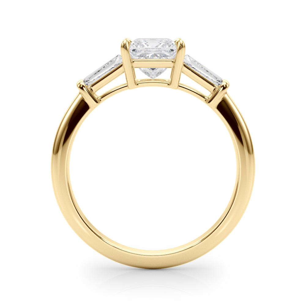 14K Yellow Gold 1ctw Diamond Three-Stone Engagement Ring