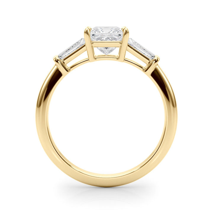 14K Yellow Gold 1ctw Diamond Three-Stone Engagement Ring