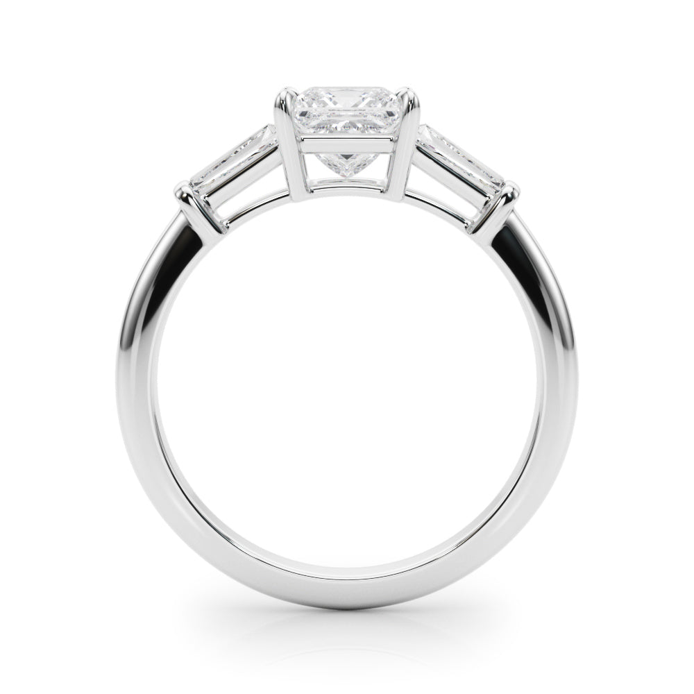18K White Gold 1 ct Diamond Three-Stone Ring