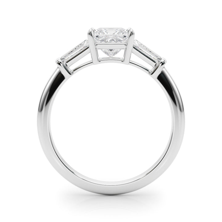 18K White Gold 1 ct Diamond Three-Stone Ring