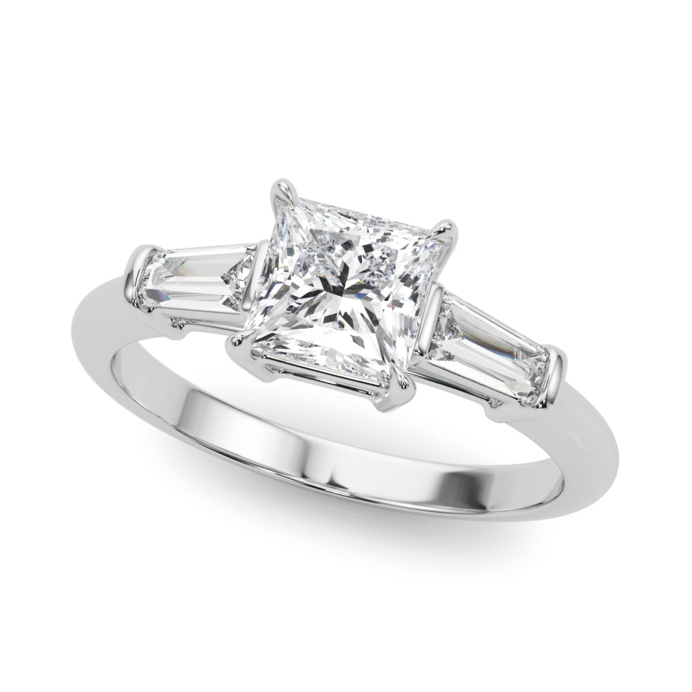 Platinum 1 CT Diamond Three Stone Engagement Ring