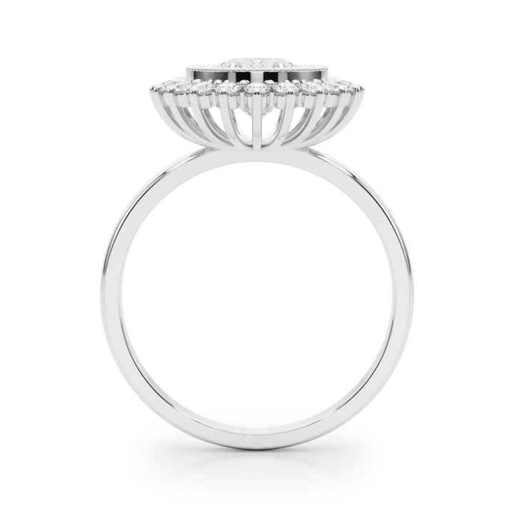 18K White Gold 1.33ctw Round Diamond Engagement Ring