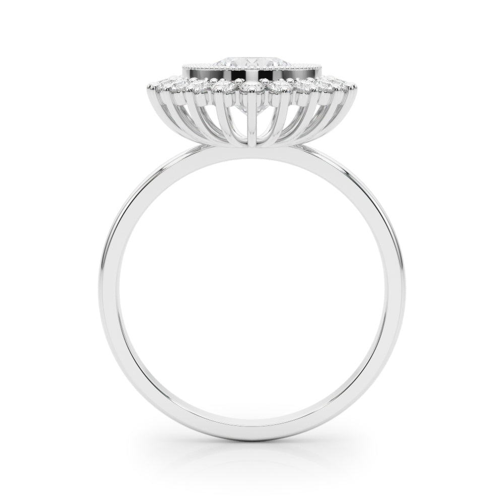 18K White Gold 1.33ctw Round Diamond Engagement Ring