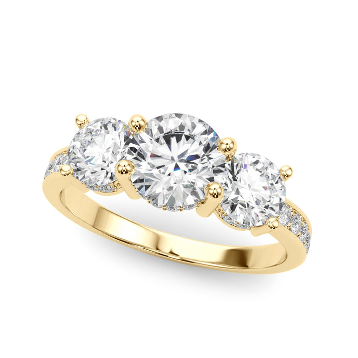 14K Yellow Gold Diamond Engagement Ring - 1.16 ctw