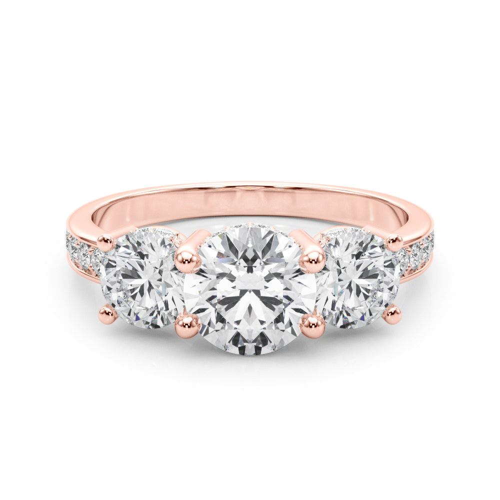14K Rose Gold Diamond Engagement Ring 1.16 ctw