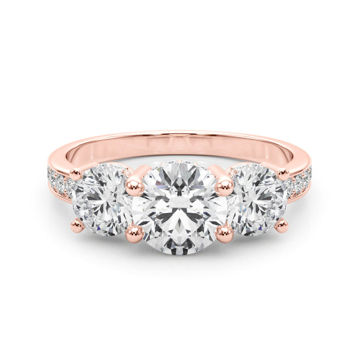 14K Rose Gold Diamond Engagement Ring 1.16 ctw