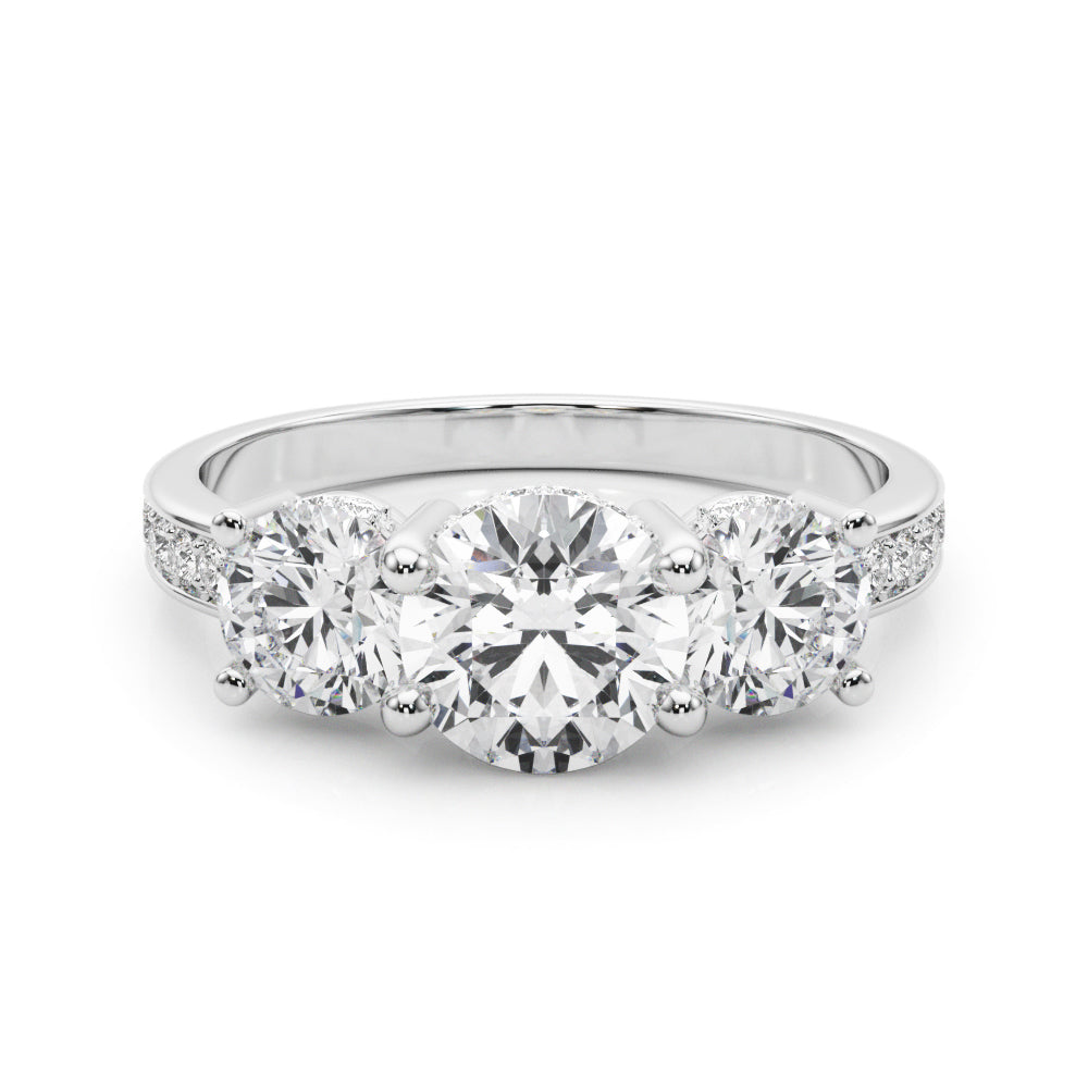Multi-Diamond Round Engagement Ring