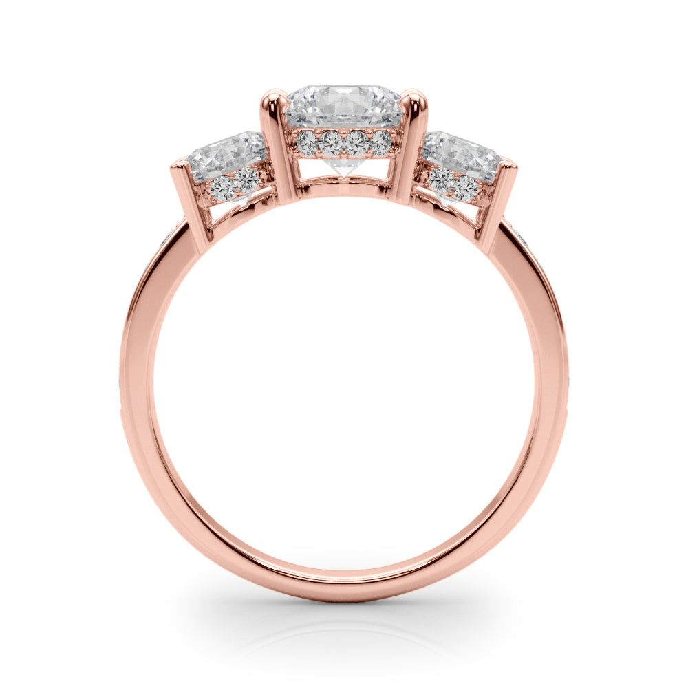 14K Rose Gold Diamond Engagement Ring 1.16 ctw