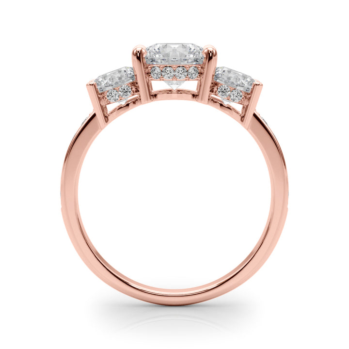 14K Rose Gold Diamond Engagement Ring 1.16 ctw