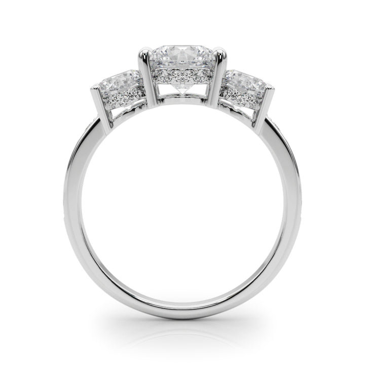 Multi-Diamond Round Engagement Ring