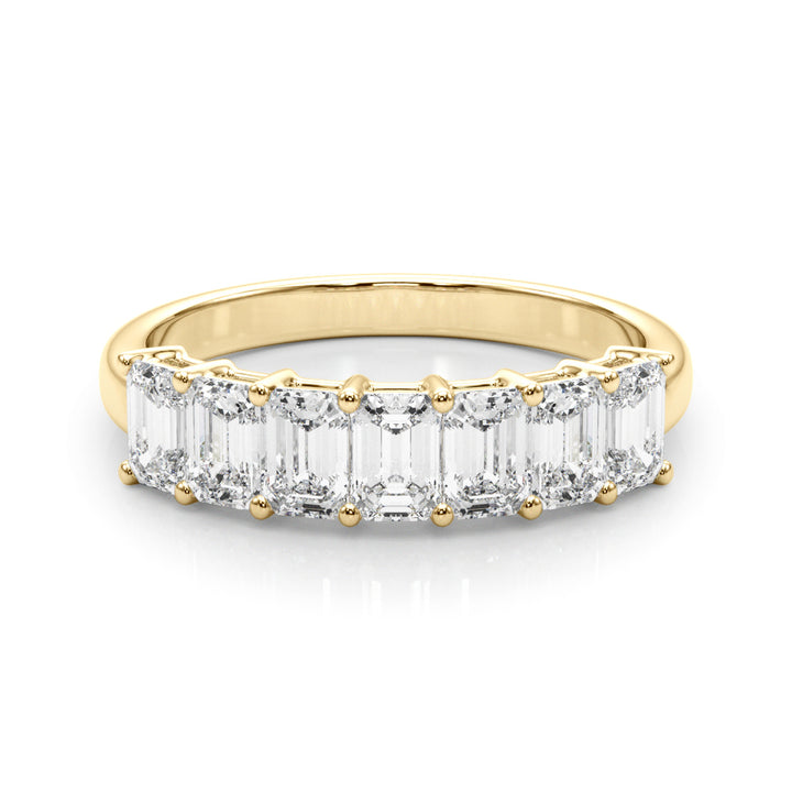 14K Yellow Gold Multi-Diamond Emerald Ring