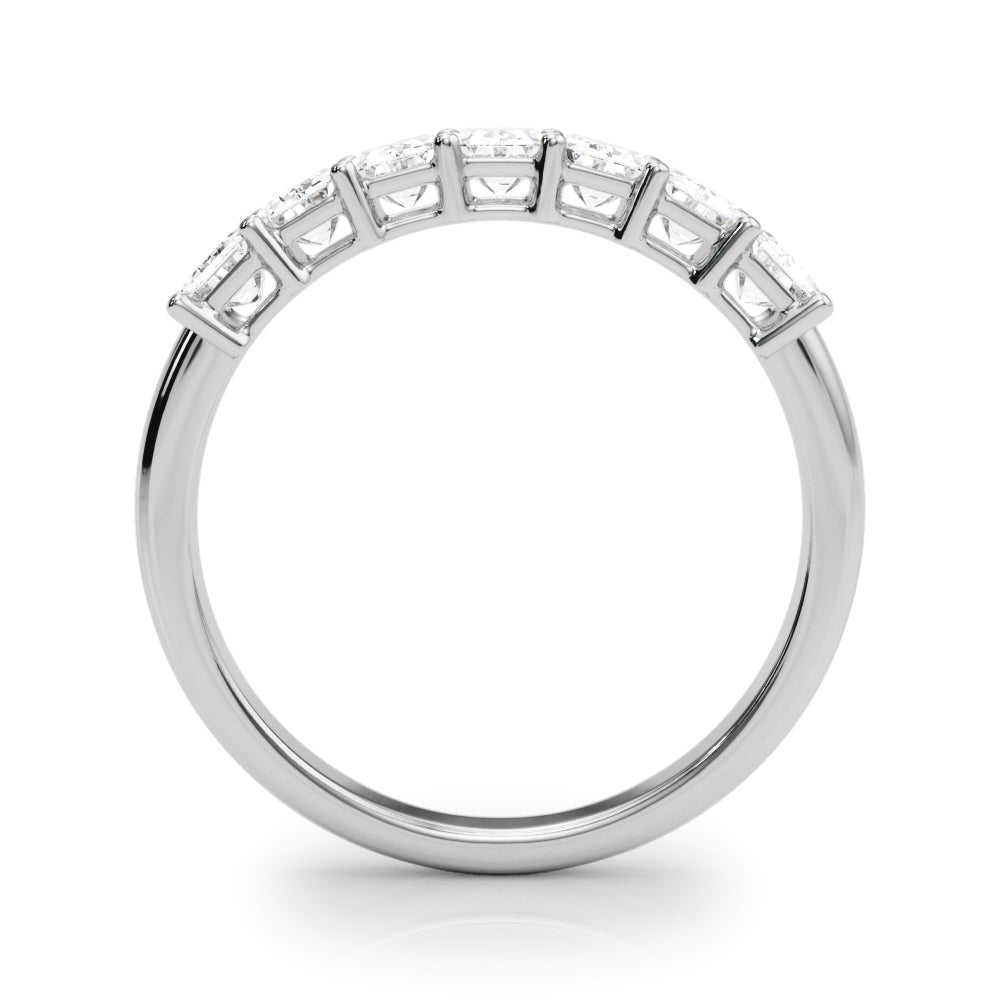 Multi-Diamond Emerald Cut Wedding Ring