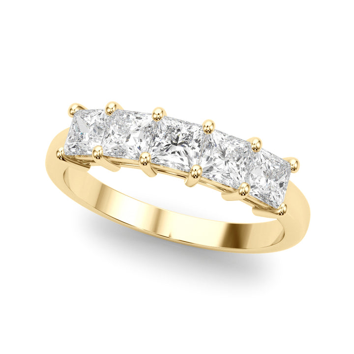 18K Yellow Gold Multi-Diamond Wedding Ring