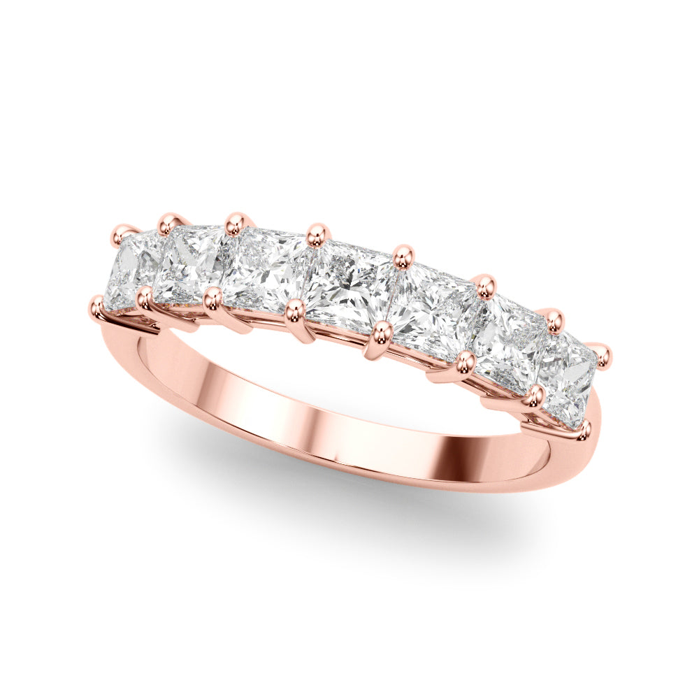 14K Rose Gold 7-Stone Diamond Engagement Ring