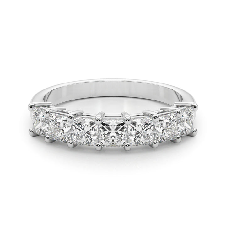 Platinum Square Diamond Wedding Ring