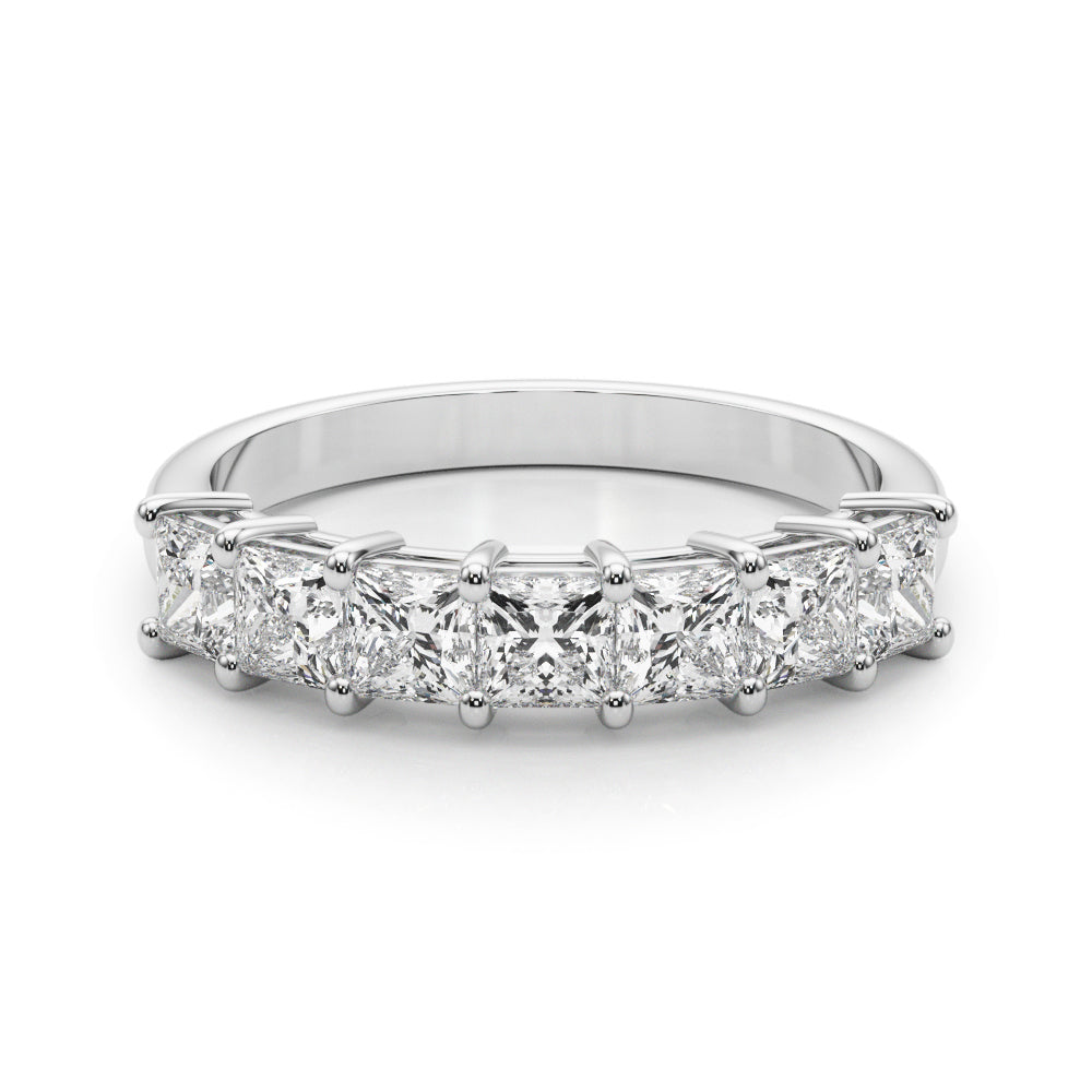 18K White Gold Square Diamond Engagement Ring