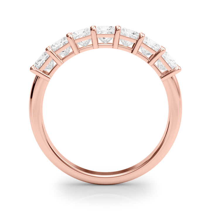 18K Rose Gold Square Diamond Wedding Ring