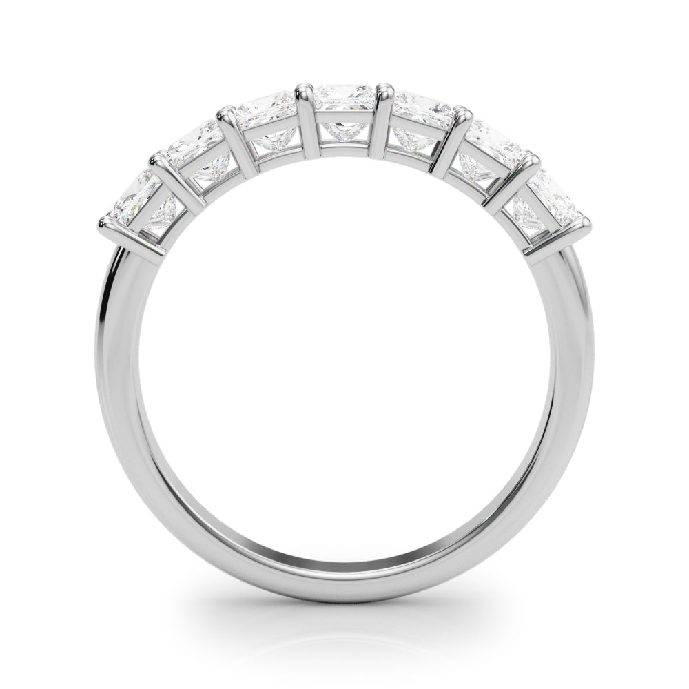 18K White Gold Square Diamond Wedding Ring