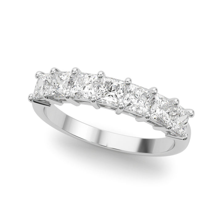 Platinum Square Diamond Wedding Ring